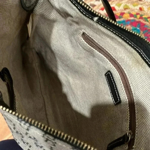 Dooney & Bourke  monogram grey black bag - Picture 6 of 8